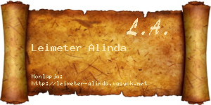 Leimeter Alinda névjegykártya